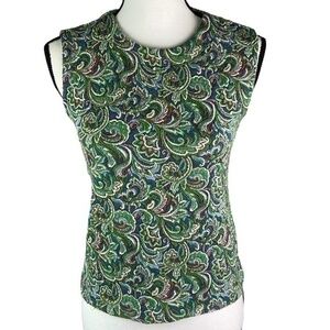 Maeve by Anthropologie Top Womens Size Small Sleeveless Textured Knit Paisley